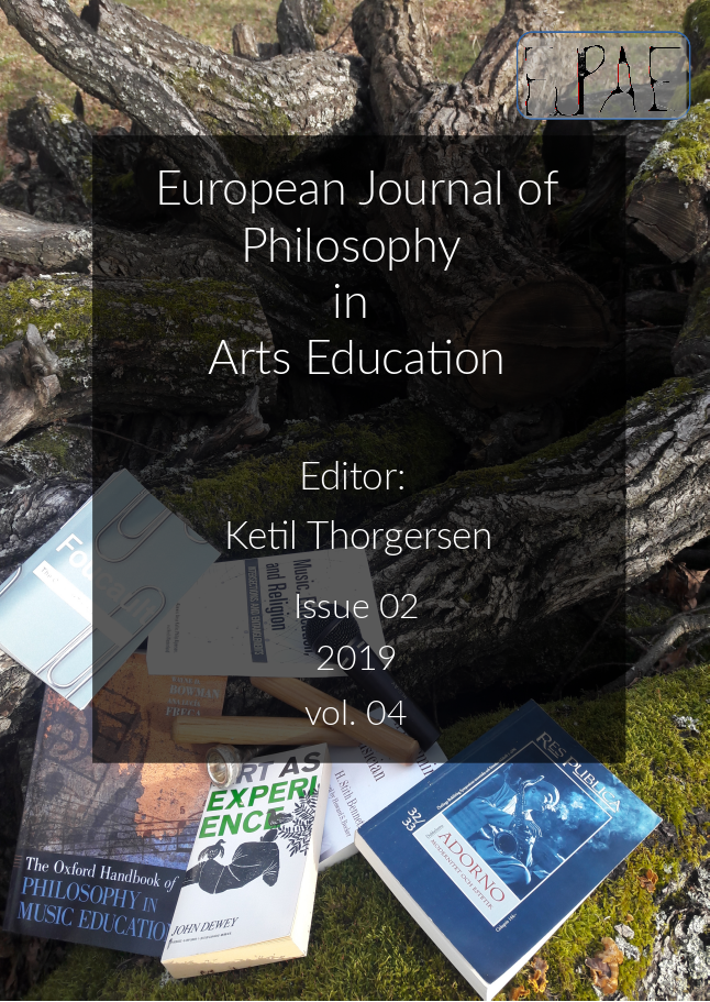 					View Vol. 4 No. 02 (2019): European Journal of Philosophy in Arts Education 
				